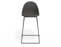 P 4 Pebble Kitchenstool Greyfabricseat Blackframe