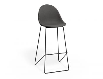 Pebble Grey Fabric Upholstered Stool by Bent Design image