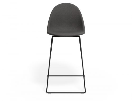 P 4 Pebble Kitchenstool Greyfabricseat Blackframe