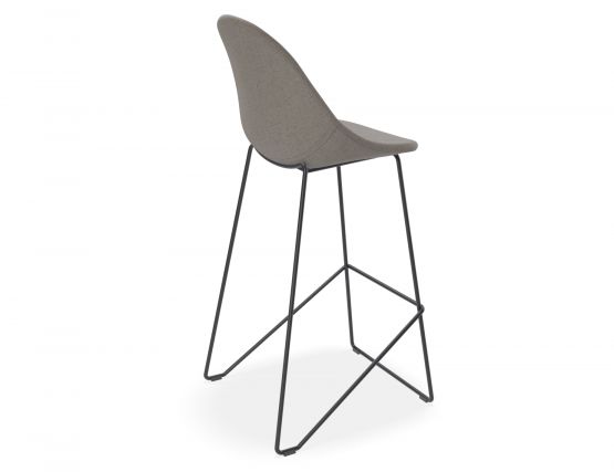 Pebble Bar Stool Dark Grey Fabric 2 V2