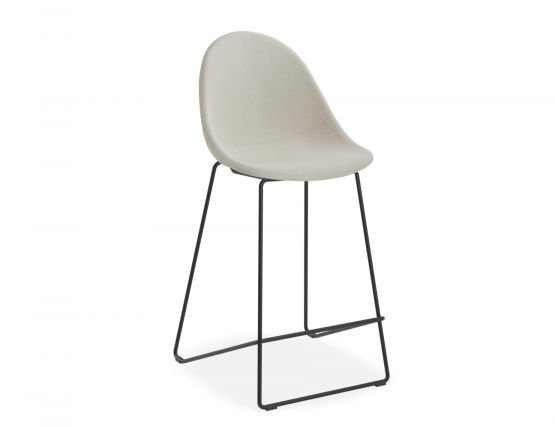 Pebble Kitchen Stool Light Grey Fabric 1 V2