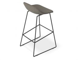 Pop Bar Stool Dark Grey Fabric 755 Back View 2