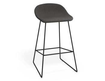 Pop Stool Black Frame and Fabric Dark Grey Seat by Bent Design  image