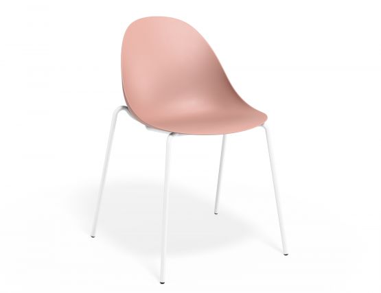 P 1 Pebble Chair Pinkseat 4postwhite