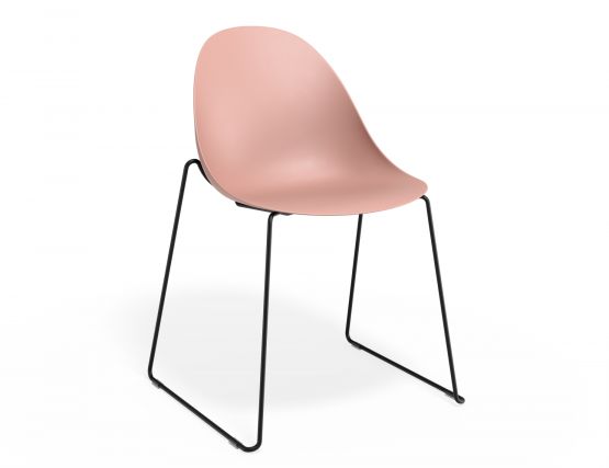 P 1 Pebble Chair Pinkseat Sledblack