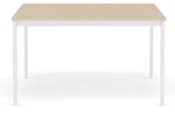 Base Table in Lacquered Oak with White Plywood Edge and White Legs by Muuto  image
