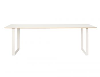 White 70/70 Table Plywood Edge and White Legs by TAF Architects for Muuto image