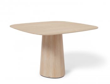 P.O.V. Table 461 Square (Heavily Rounded Corners) - Solid European Oak Top / Natural Base  image