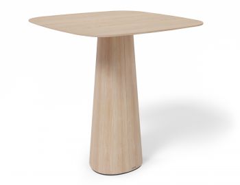 P.O.V. Table 463 Square (Heavily Rounded Corners) - Solid European Oak Top / Natural Base image