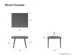 Minori Footrest Dimensions