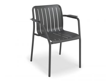 Roku Outdoor Armchair Matt Charcoal By Bent Design image