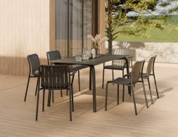 L 3 Roku Diningtable 160 Chair Charcoal Residential