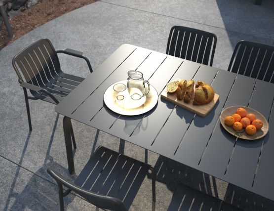 L 3 Roku Diningset Charcoal