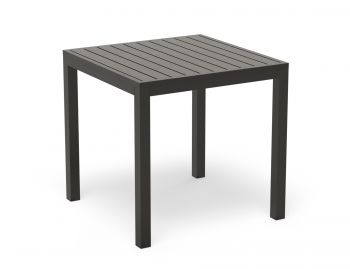 Halki Outdoor Table Matt Charcoal Aluminium 77cm x 77cm By Bent Design  image