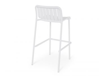 Roku Outdoor Bar Stool Matt White By Bent Design  image