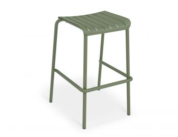 Roku Outdoor Backless Bar Stool Matt Eucalyptus Green By Bent Design image