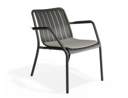 P 1 Roku Loungechair Lightgrey Charcoal