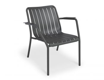 Roku Outdoor Lounge Chair Matt Charcoal By Bent Design image