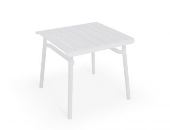 Roku Outdoor Low Stool Footrest Matt White By Bent Design image