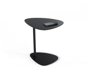 Fringe Side Table Small Black Base Black Top by Bent Design image