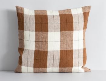 Willis Cushion with Feather Inner Tobacco/Ivory by Baya image