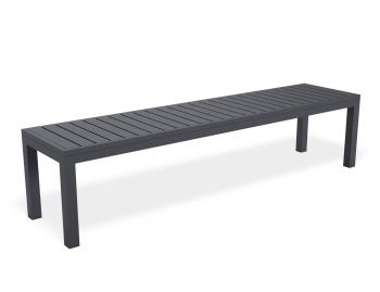 Halki Outdoor Bench Seat 190cm Matt Charcoal by Bent Design image