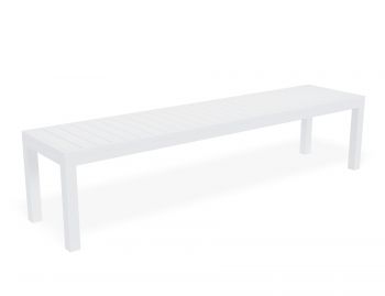 Halki Outdoor Bench Seat 190cm Matt White by Bent Design image