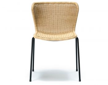 C603 Outdoor Dining Chair Wheat Seat Black Frame by Feelgood Designs image