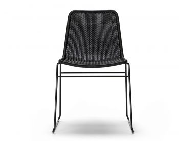 C607 Outdoor Dining Chair Black Frame Black Seat by Feelgood Designs image