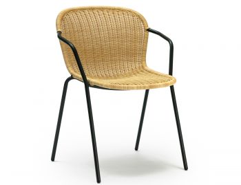 Elliot Outdoor Armchair Charcoal Frame Wheat Seat by Feelgood Designs image