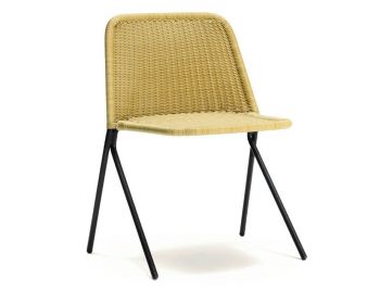 Kaki Outdoor Dining Chair Wheat Seat Charcoal Frame by Feelgood Designs image