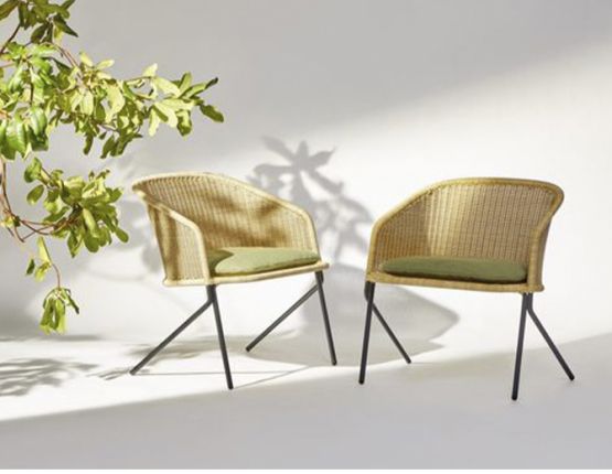 Kaki Outdoor Lounge Natural Wheat Chair by Feelgood Designs