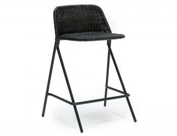 Kaki Indoor/Outdoor Bar Stool Charcoal Frame Charcoal Seat by Feelgood Designs image