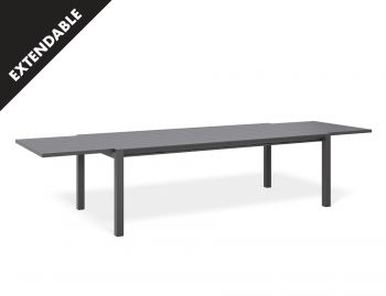 Reflect Outdoor Extendable Table 220/338 x 106cm Matt Charcoal aluminium by Bent Design image