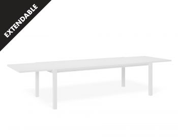 Reflect Outdoor Extendable Table 220/338 x 106cm Matt White aluminium by Bent Design image