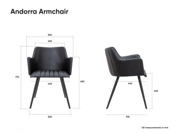 Andorra Armchair Dimensions2