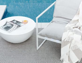 Flax Indoor Outdoor Floor Rug Zinc by Baya image