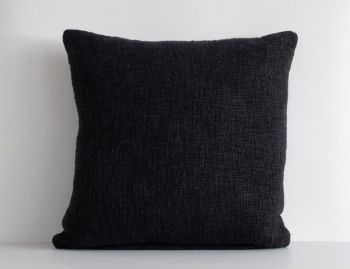 Cyprian Cushion with Feather Inner Black by Baya image