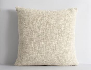 Cyprian Cushion with Feather Inner Oatmeal by Baya image