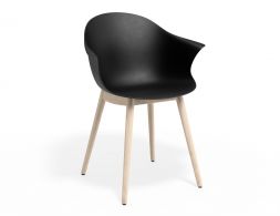 P 1 Pebble Armchair Blackseat Beechbase