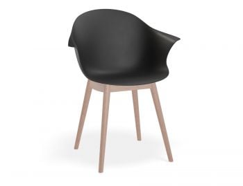 Pebble ArmChair Black Shell Seat by Bent Design image