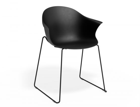 P 1 Pebble Armchair Blackseat Sledblack