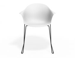 P 4 Pebble Armchair Whiteseat Sledblack