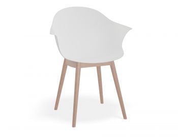 Pebble ArmChair White Shell Seat by Bent Design image