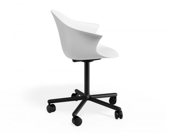 P 3 Pebble Armchair Whiteseat Swivelcastors