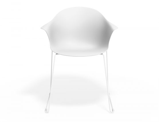 P 4 Pebble Armchair Whiteseat Sledwhite