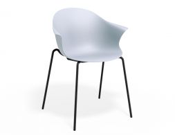 P 1 Pebble Armchair Palebluev3seat 4postblack