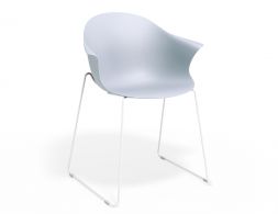 P 1 Pebble Armchair Palebluev3seat Sledwhite