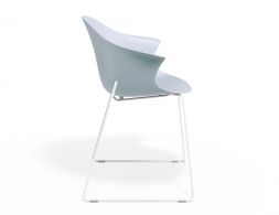 P 3 Pebble Armchair Palebluev3seat Sledwhite
