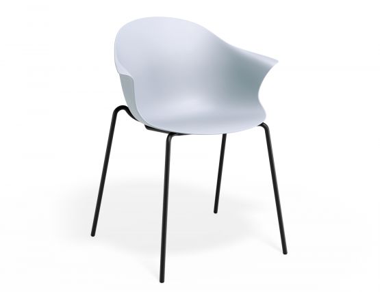 P 1 Pebble Armchair Palebluev3seat 4postblack